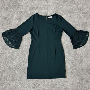 Nanette Lepore Dress Womens 14 Bell Sleeve Lace Cocktail Party Elegant Pockets